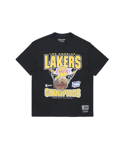 Mitchell & Ness Los Angeles Lakers Nothing But Net Tee (Faded Black)