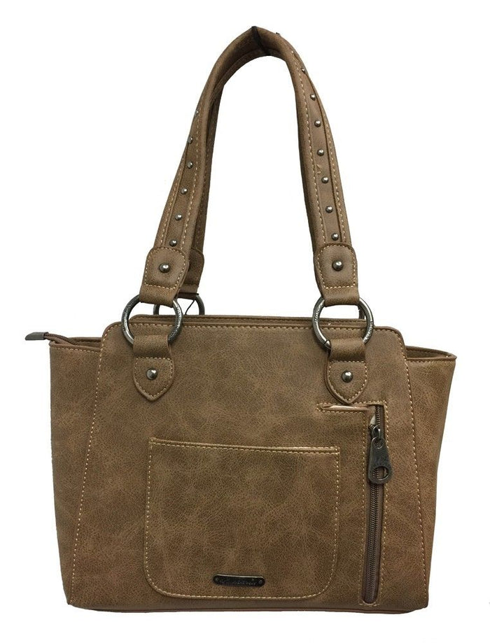 Concealed Carry Swirl Purse Brown Back