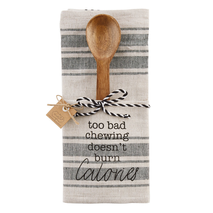 Mud Pie Kitchen Dish Towel & Utensil Set Chewing