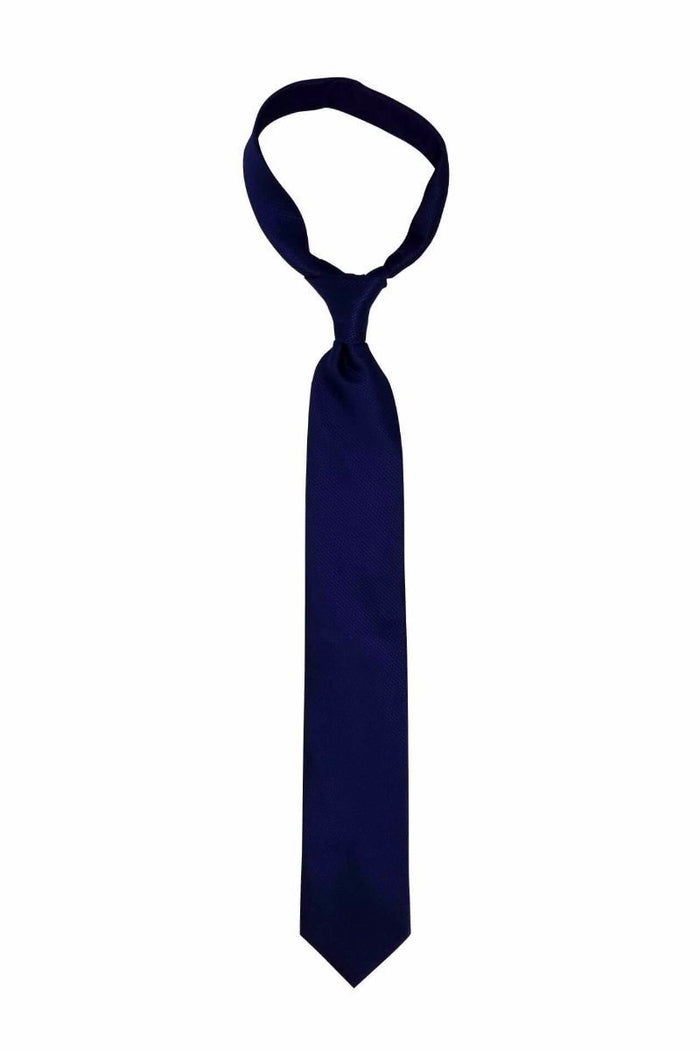 Navy Blue Patterned Pre-tied Tie, Tie, GoTie