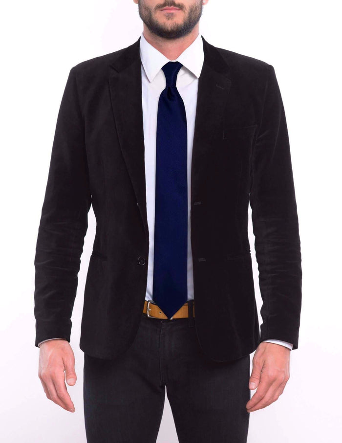 Navy Blue Patterned Pre-tied Tie, Tie, GoTie
