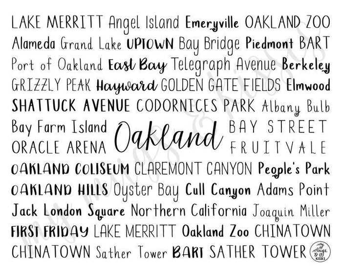 Oakland, CA Digital Download