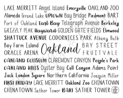 Oakland, CA Digital Download