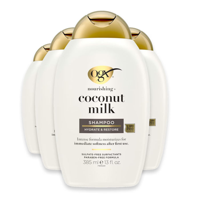OGX Nourishing + Coconut Milk Moisturizing Shampoo 13 oz - 4 Pack