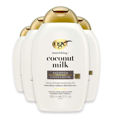 OGX Nourishing + Coconut Milk Moisturizing Shampoo 13 oz - 4 Pack