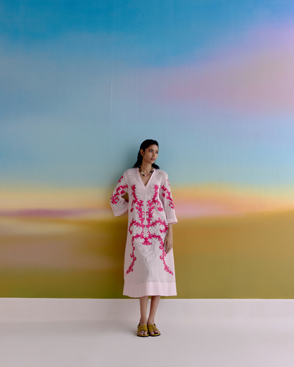 ORCHID VEIL MIDI DRESS