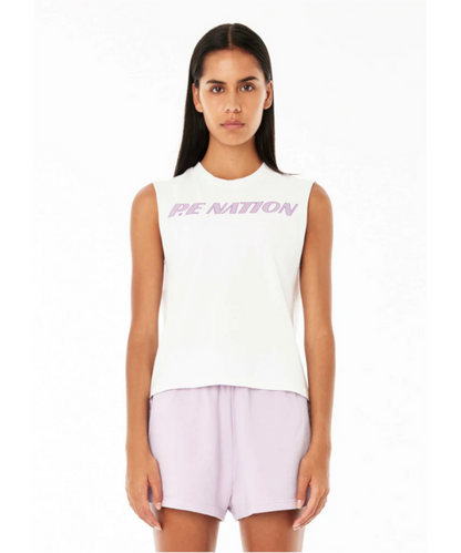 P.E Nation Double Jump Tank (Optic White)