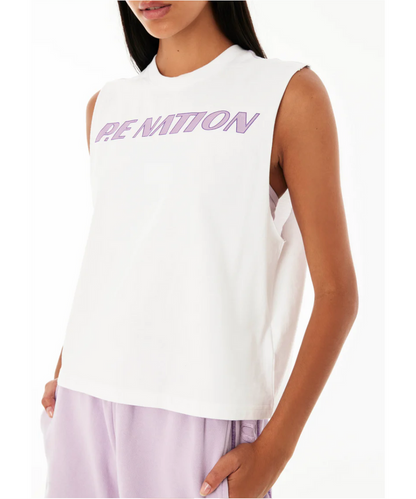 P.E Nation Double Jump Tank (Optic White)