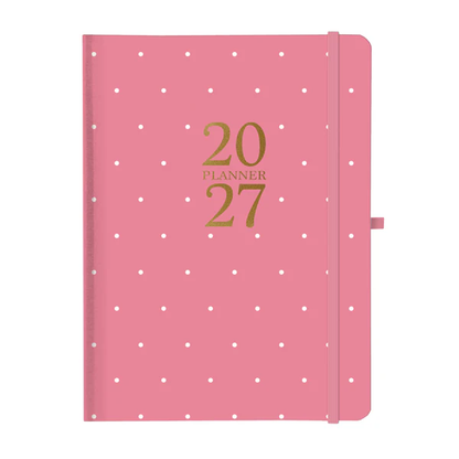Pink Dots 18-Month Hardbound Planner