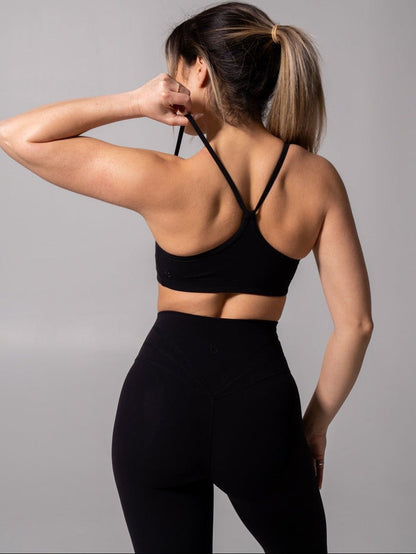 Reversible Sports Bra - Onyx Black and White