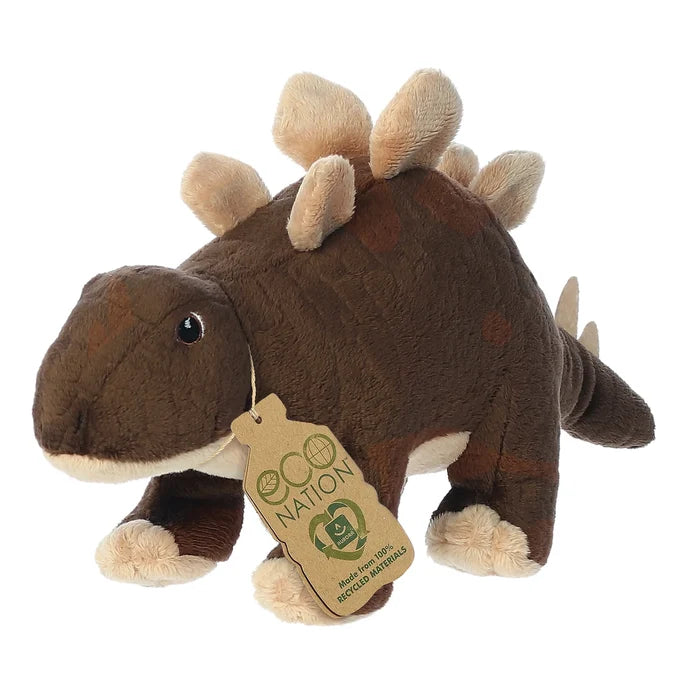"Sale" Aurora ECO Nation - Stegosaurus Brown Dinosaur Dino Plush Toy 35104