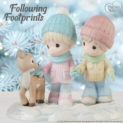 "Sale" Precious Moments - A Winter Walk Is Warmer With You Porcelain Figurine 231038