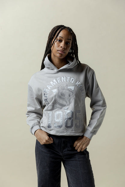 Satin Applique Hoodie