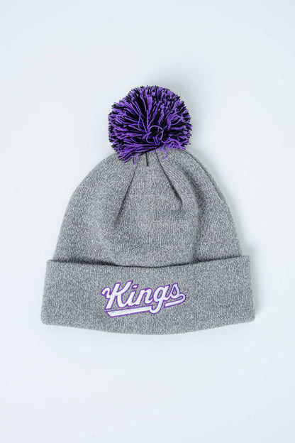 Script Knit Pom Beanie