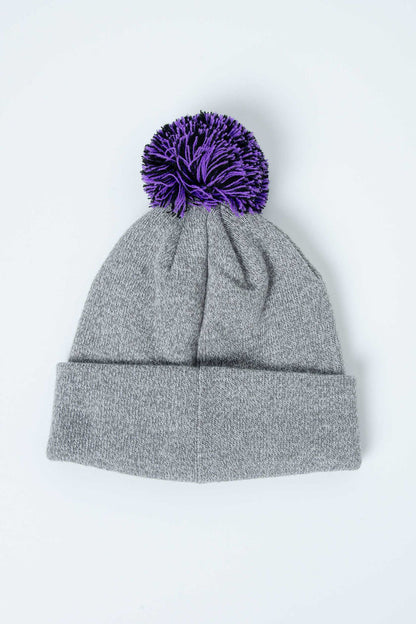 Script Knit Pom Beanie