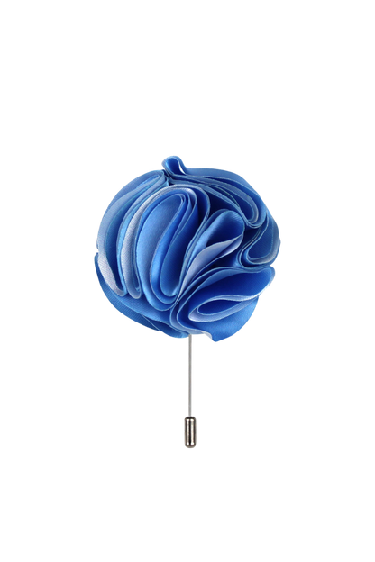 Shades of Blue Flower Lapel Pin