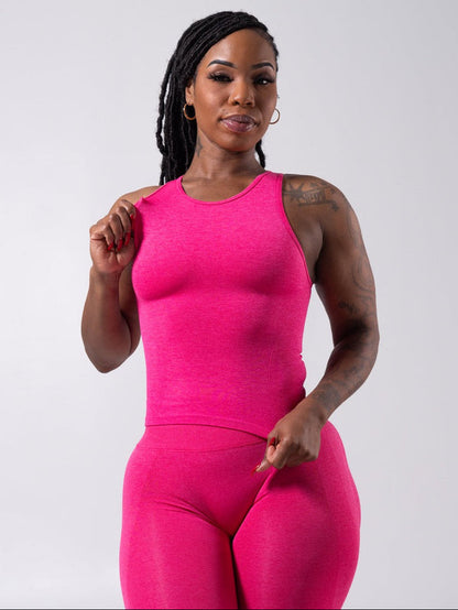 Shape Seamless Hip Tank - Heather Miami Vice
