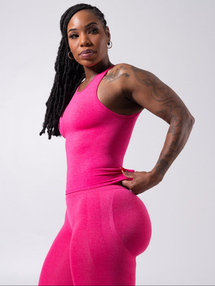 Shape Seamless Hip Tank - Heather Miami Vice