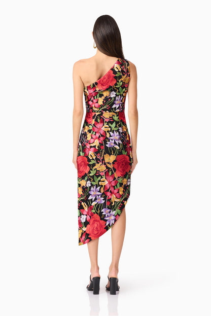Talia Asymmetrical Midi Dress - Dress - Elliatt