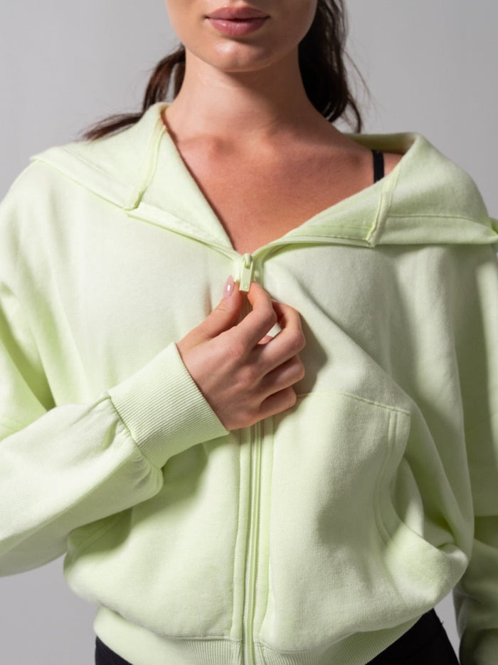 Threads Waist Zip Hoodie - Light Margarita