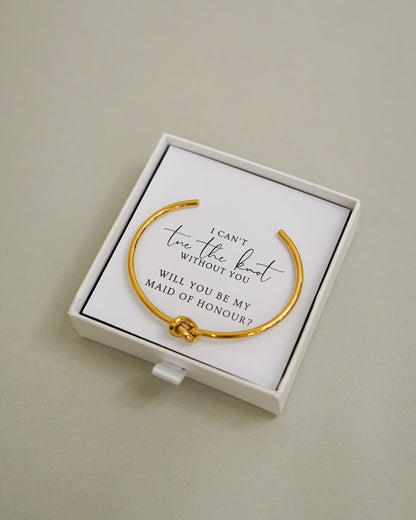 "Tie the Knot" Maid of Honour Proposal Bracelet - Giftware - Honey Fawn Boutique