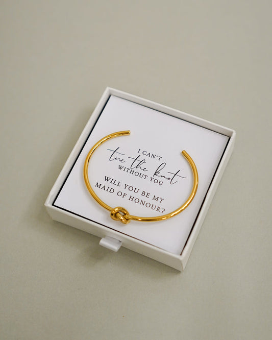 "Tie the Knot" Maid of Honour Proposal Bracelet - Giftware - Honey Fawn Boutique