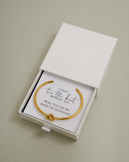 "Tie the Knot" Maid of Honour Proposal Bracelet - Giftware - Honey Fawn Boutique