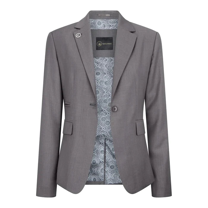TPW-15 - Women's 3 Piece Plain Grey Suit