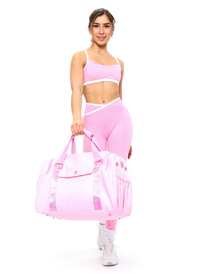 Ultimate Pocket Duffel - Pink Gingham