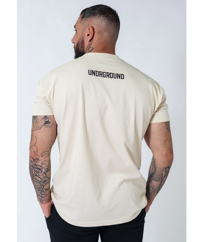 UNDRGROUND Oversized Box Fit Tee (Off White)