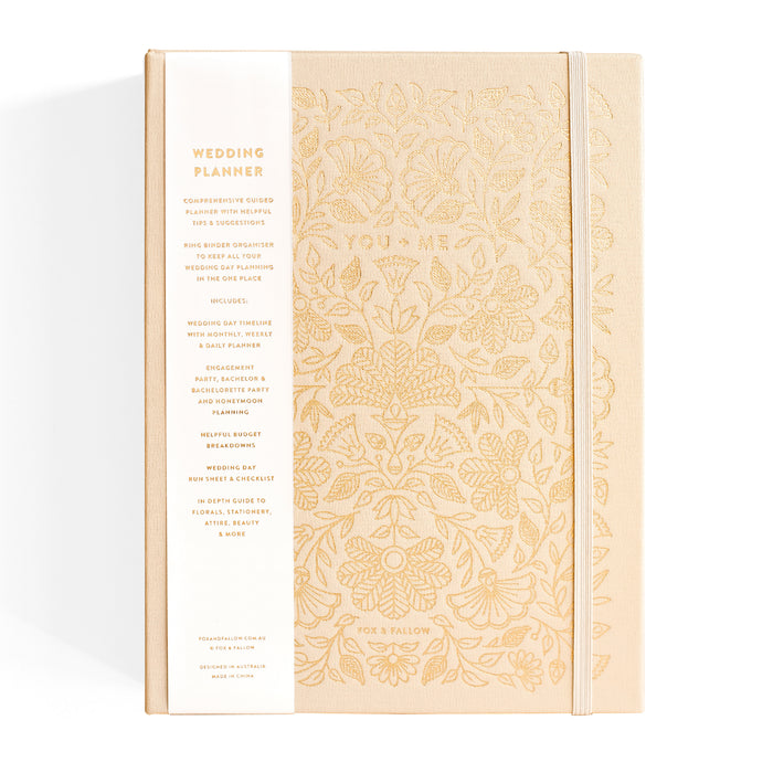 You + Me Wedding Planner Hard Cover Champagne - Giftware - Fox and Fallow