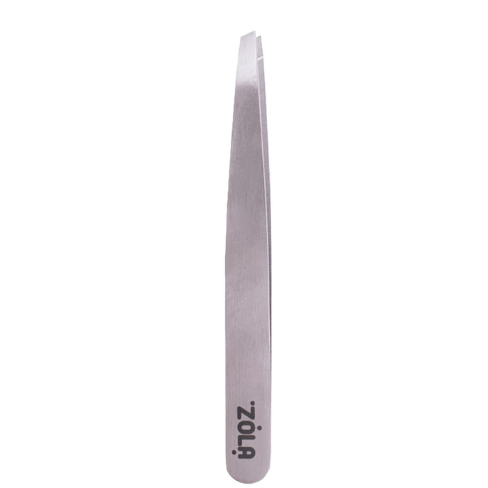 ZOLA Beveled Eyebrow Tweezers Silver Eyebrow tweezers ZOLA