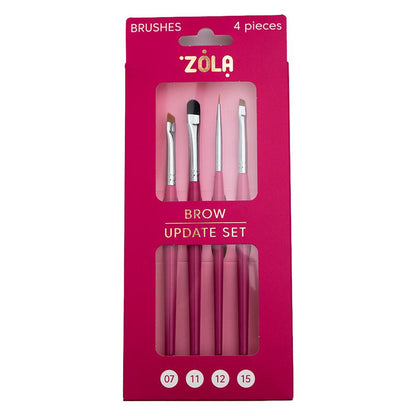ZOLA Eyebrow Brush Set of 4 Eyebrow and Eyelash Shaping Brushes ZOLA