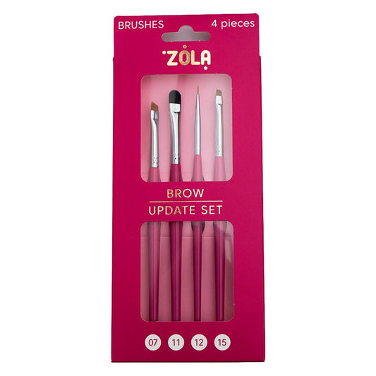 ZOLA Eyebrow Brush Set of 4 Eyebrow and Eyelash Shaping Brushes ZOLA