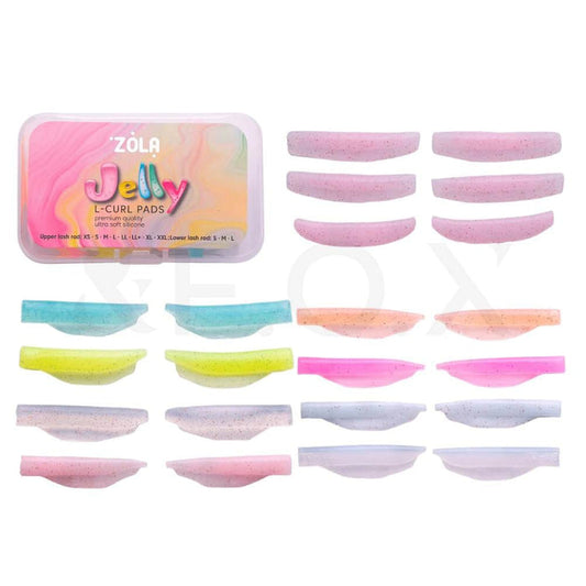 ZOLA L-Curl Lash Lift Silicone Pads – Jelly Set of 11 for Upper & Lower Lashes Lash Lift Pads ZOLA