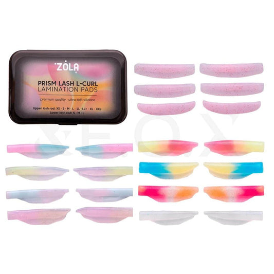 ZOLA L-Curl Lash Lift Silicone Pads – Prism Set of 11 for Upper & Lower Lashes Lash Lift Pads ZOLA