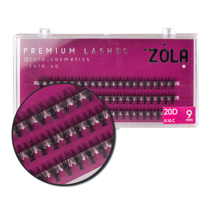 ZOLA Lash Clusters Extension 20D 9 mm Lash Clusters ZOLA