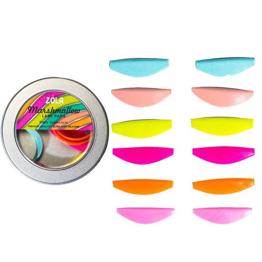 ZOLA Marshmallow Lash Lift Silicone Pads – Set of 6 (SS–XL) Lash Lift Pads ZOLA